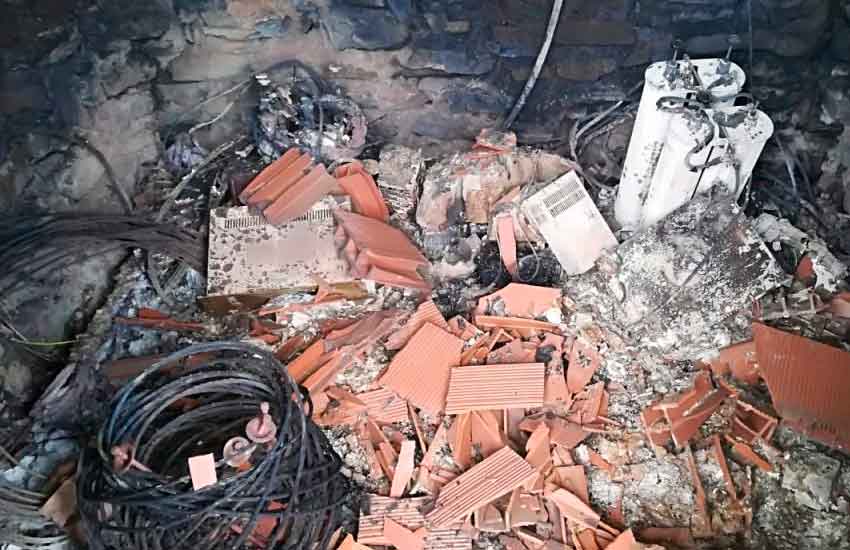 Vandalizaron antena de los Bomberos Voluntarios