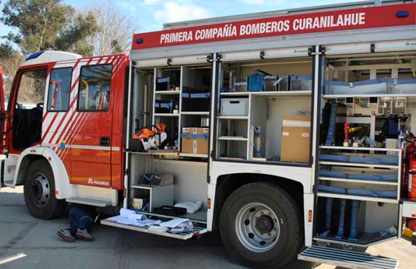 Nuevo carro de rescate se suma a Bomberos de Curanilahue