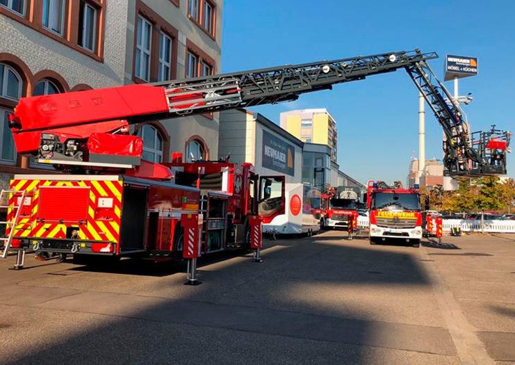 Nueva máquina tipo escalera de los Bomberos de Bucaramanga