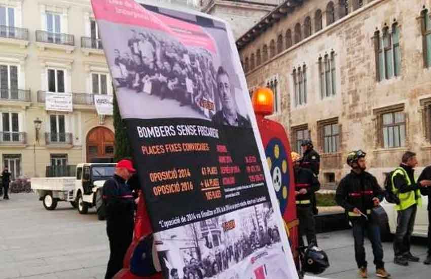 Bomberos del Consorcio protestan por sus malas condiciones