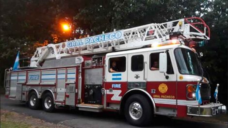 Los Bomberos de Gral. Pacheco con nueva escalera