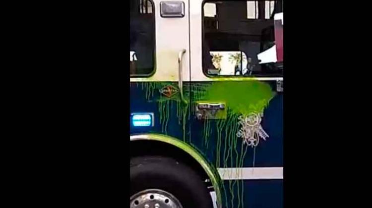 Atacaron carro de bomberos mientras combatían un incendio