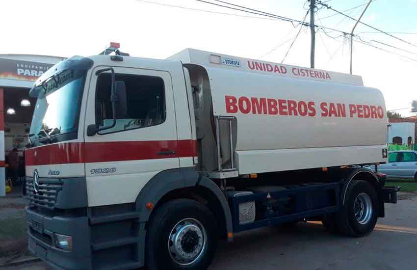 Bomberos de San Pedro con Nueva Unidad Cisterna