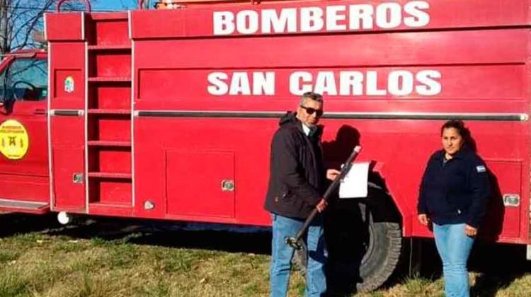 Los Bomberos de San Carlos recuperaron la autobomba dañada