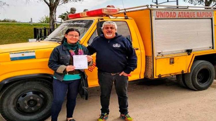 Nuevo autobomba de Bomberos Voluntarios La Paz
