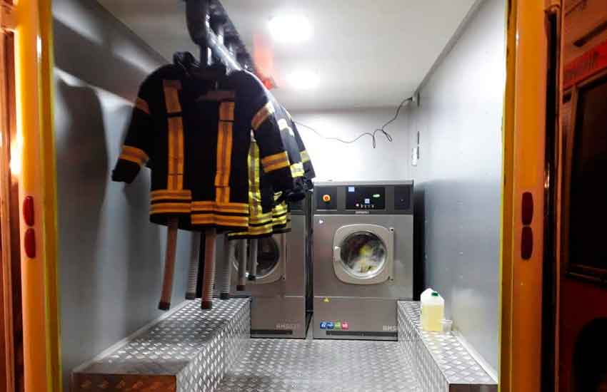 Carro de lavandería del Cuerpo de Bomberos de Valparaíso