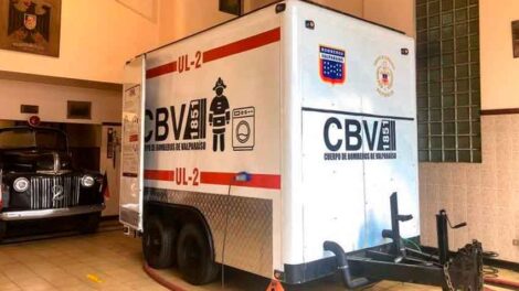 Carro de lavandería del Cuerpo de Bomberos de Valparaíso