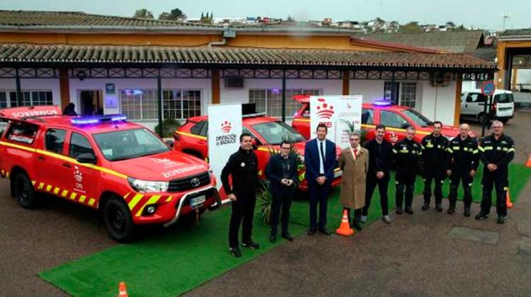 Bomberos de Badajoz con tres nuevos vehículos 4x4