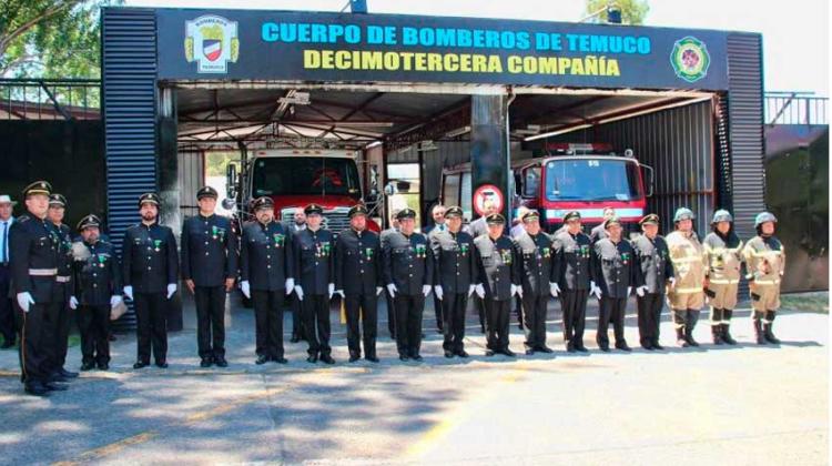 Decimotercera Compañía de Bomberos de Temuco celebró su primer año