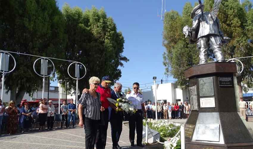 Sentido homenaje a los 25 Bomberos fallecidos en Puerto Madryn