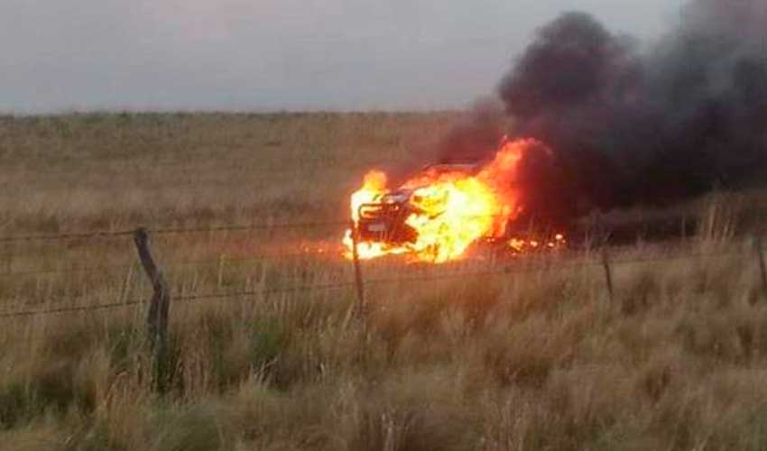 Bomberos Voluntarios Unión pierden camioneta en incendio