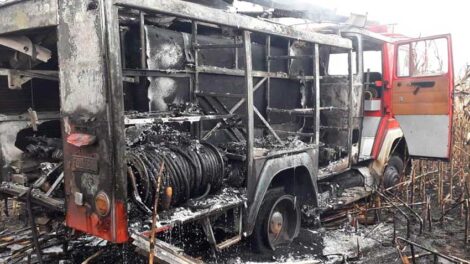Se incendió camión de Bomberos Voluntarios de Ramona