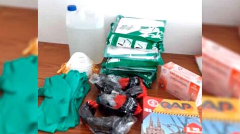 Elementos de bioseguridad para los bomberos de Mechita