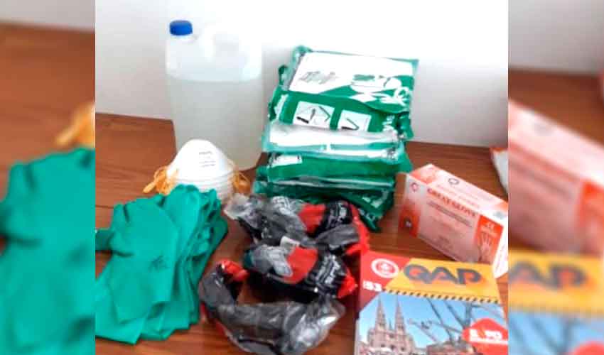 Elementos de bioseguridad para los bomberos de Mechita