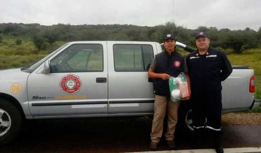 Bomberos Voluntarios recibieron equipos de bioseguridad