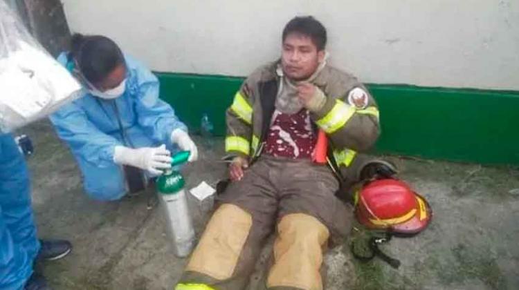 Agreden a Bombero en una emergencia en Moronacocha