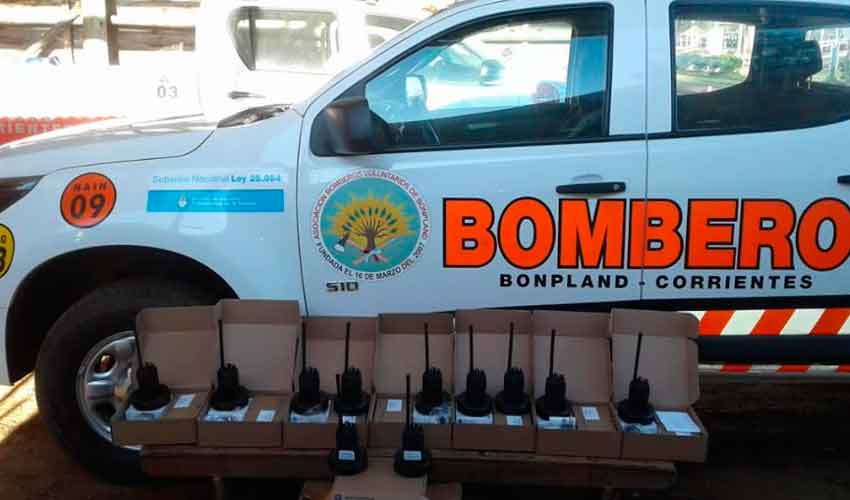 Nuevos equipos para Bomberos Voluntarios de Bonpland