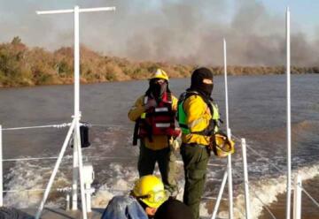 Ardieron más de 40 hectáreas en una isla del río Uruguay