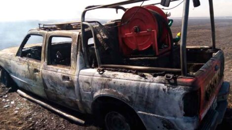 Unidad de Bomberos termina destruida por el fuego
