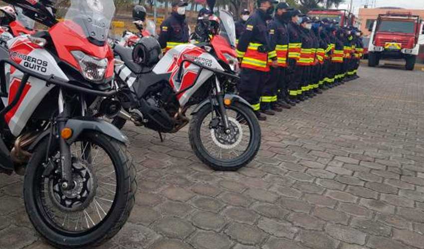 Bomberos de Quito cuenta con 30 nuevas motos para emergencias