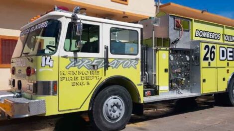 Bomberos de Derqui incorporan autobomba proveniente de EE.UU.