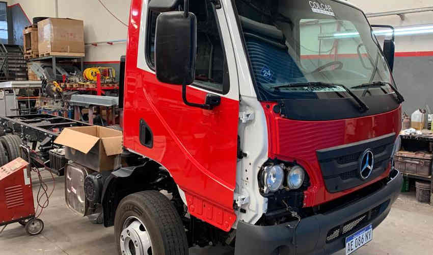 Avanza el carrozado del nuevo móvil de bomberos voluntarios