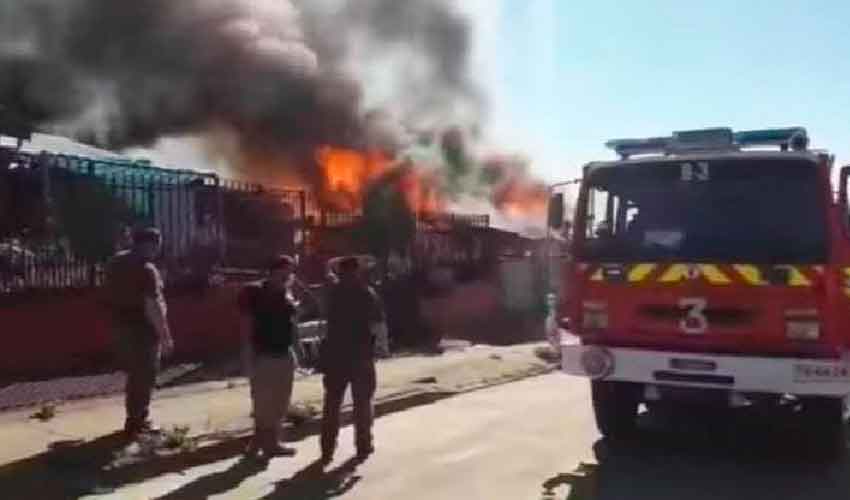 Bombero sufre lamentable accidente mientras combatía un incendio