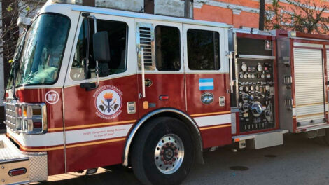Bomberos Voluntarios Florentino Ameghino con nuevo autobomba