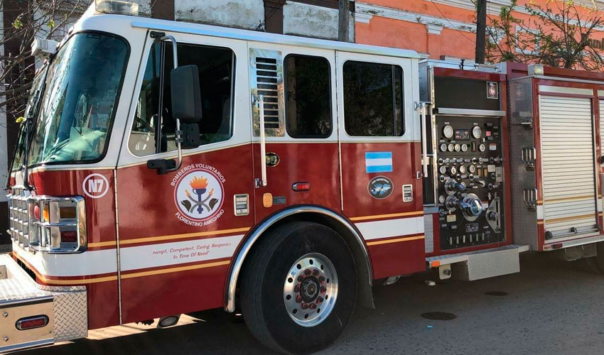 Bomberos Voluntarios Florentino Ameghino con nuevo autobomba