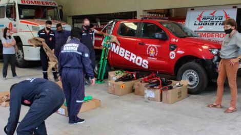 Bomberos de Verónica con nuevas herramientas