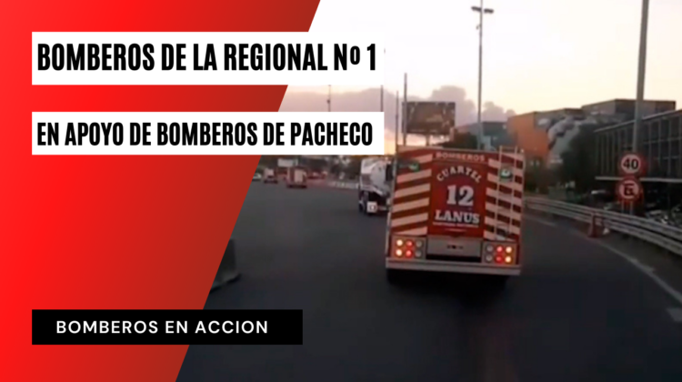 Bomberos de la Regional Sur en Apoyo de Bomberos de Pacheco