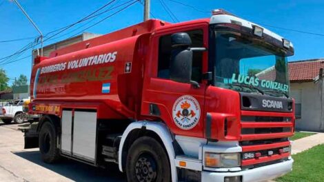 Los Bomberos Voluntarios de Lucas González con nuevo cisterna