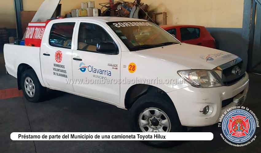 Bomberos Voluntarios de Olavarría sumó una camioneta y equipamiento