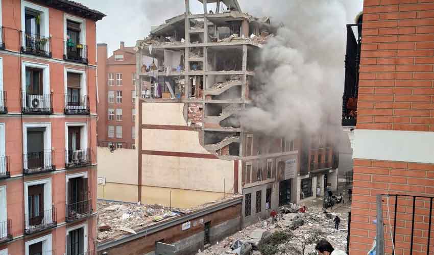 Explosión en Madrid: el estallido arrasó con tres plantas del edificio