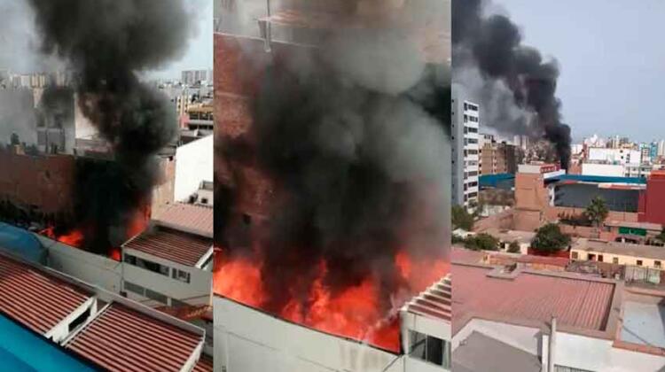 San Miguel: Bomberos controlan incendio en inmueble