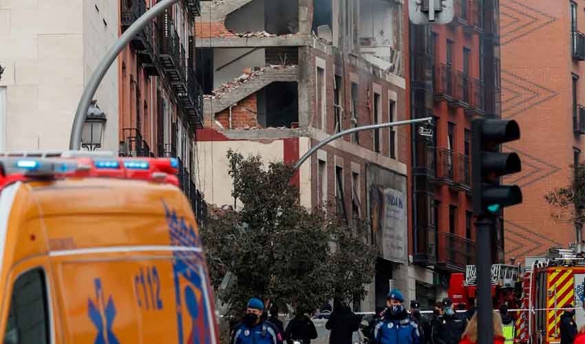 Explosión en Madrid: el estallido arrasó con tres plantas del edificio
