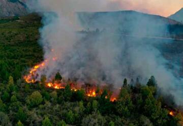 El Bolsón: Feroz incendio en la zona de Cuesta del Ternero