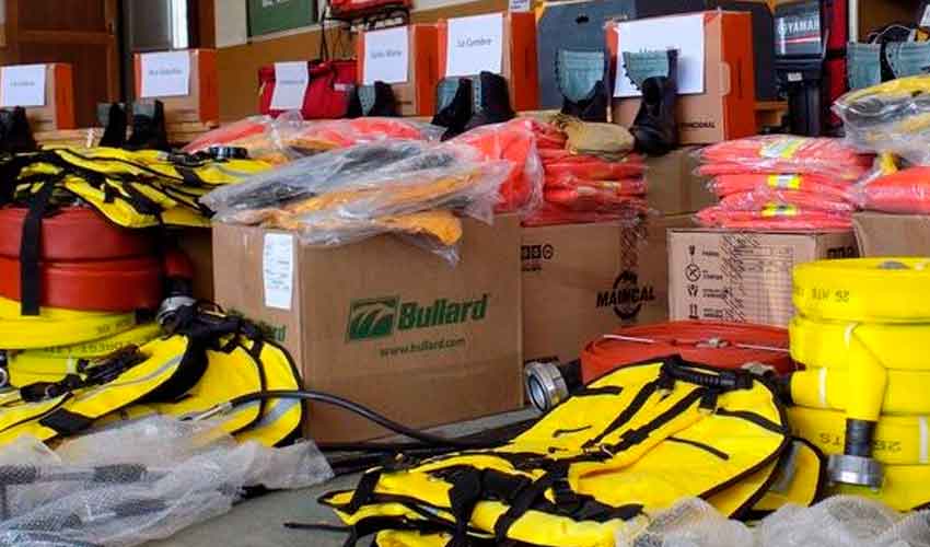 Entregaron equipamiento a los Bomberos Voluntarios de Bialet Massé