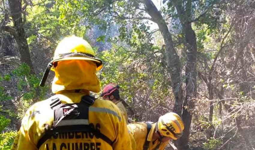 Cinco bomberos debieron ser evacuados en El Bolsón