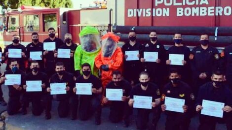 Capacitación a bomberos sobre materiales peligrosos