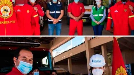 Bomberos Voluntarios de Cajamarca reciben equipos de protección
