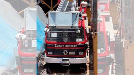 Escalera telescópica para bomberos de Loreto