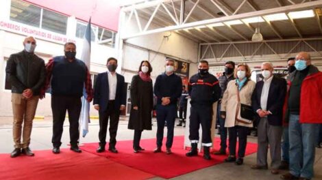 Bomberos de Luján de Cuyo recibieron a la Embajadora de Francia