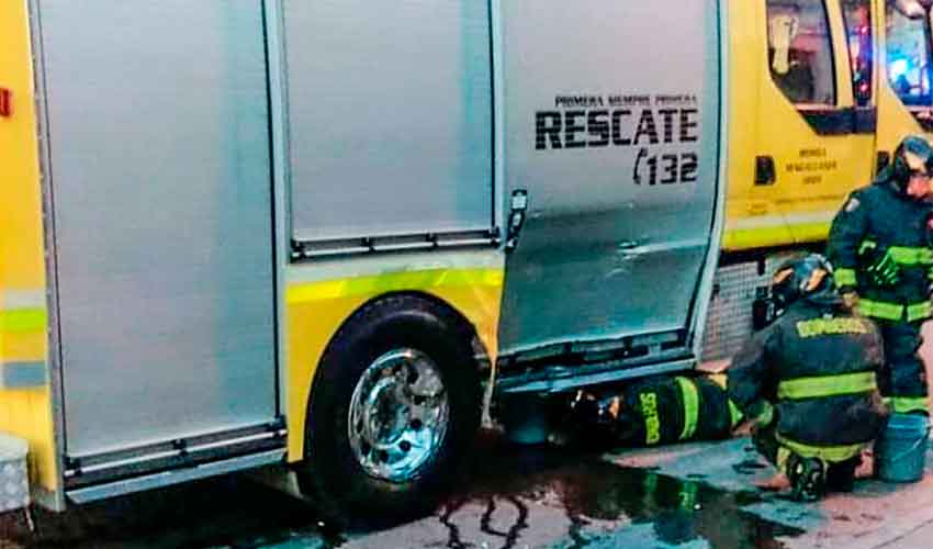 Camioneta colisionó carro de Bomberos cuando se dirigía a emergencia