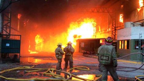 Incendio en una papelera de Don Torcuato