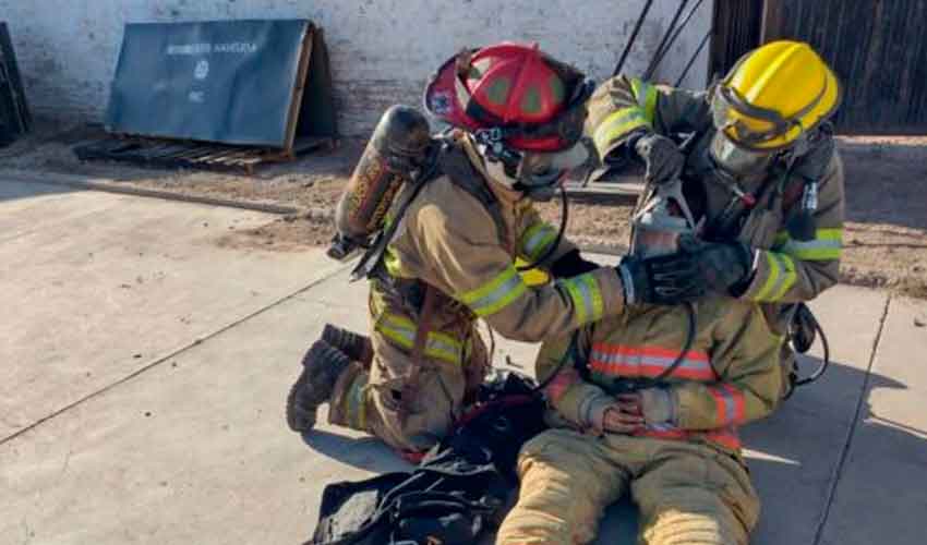 Bomberos de Navojoa reciben capacitación en rescate
