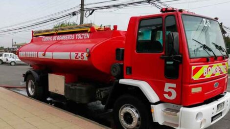 Cuerpo de Bomberos de Toltén con nuevo cisterna