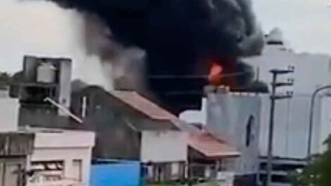 Incendio en una pinturería de Vicente López