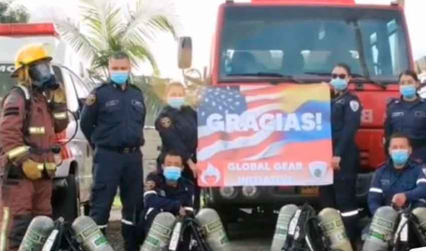 Bomberos de La Ceja recibieron donación de Estados Unidos