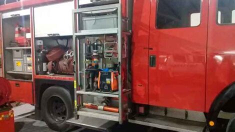 Bomberos recibió la autobomba adquirida en Holanda
